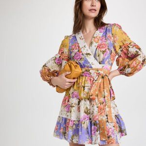 ZIMMERMANN TIE FRONT MINI DRESS